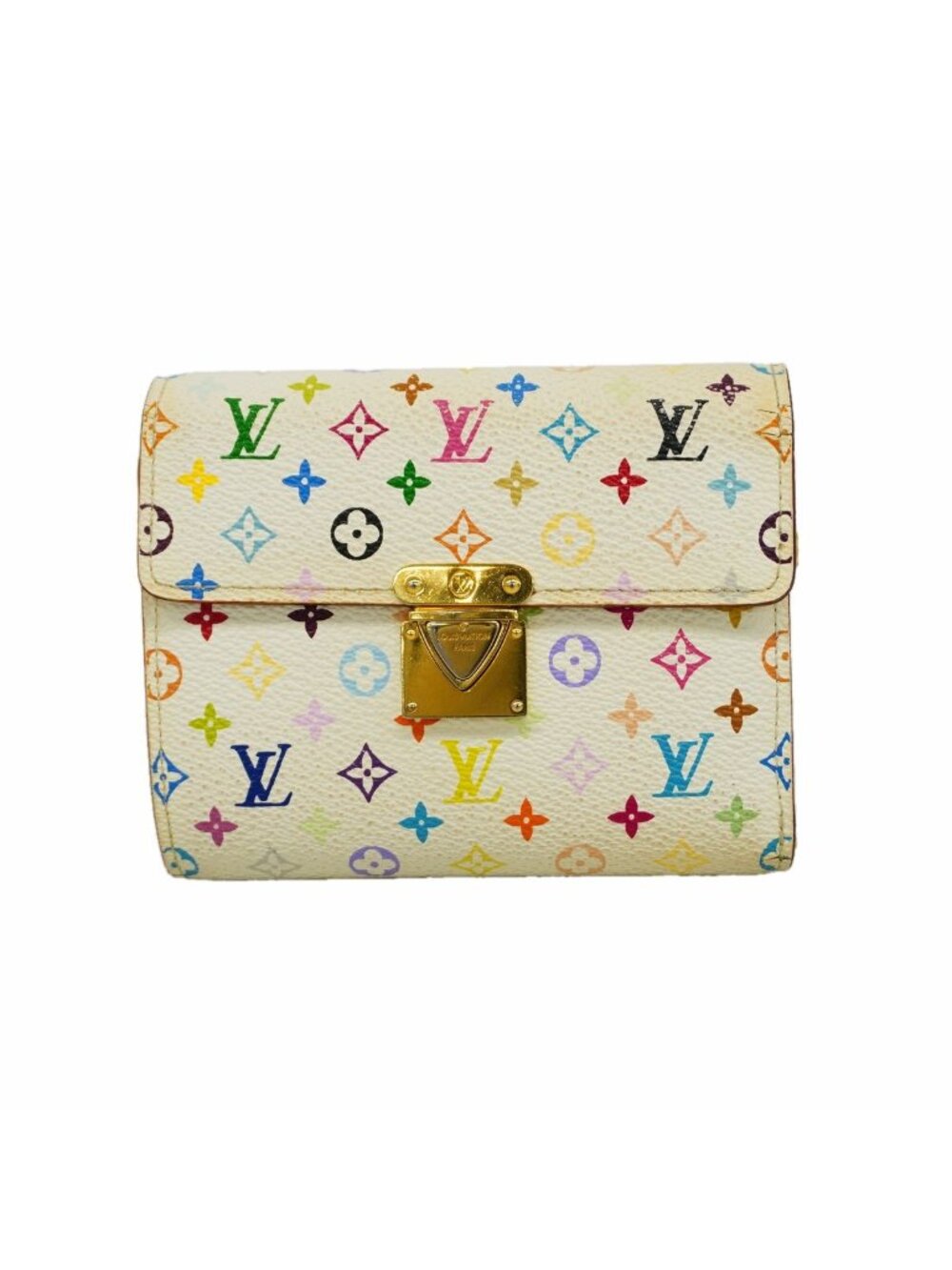 Louis Vuitton Trifold Wallet Monogram Multicolor Portefeuille Koala Blanc